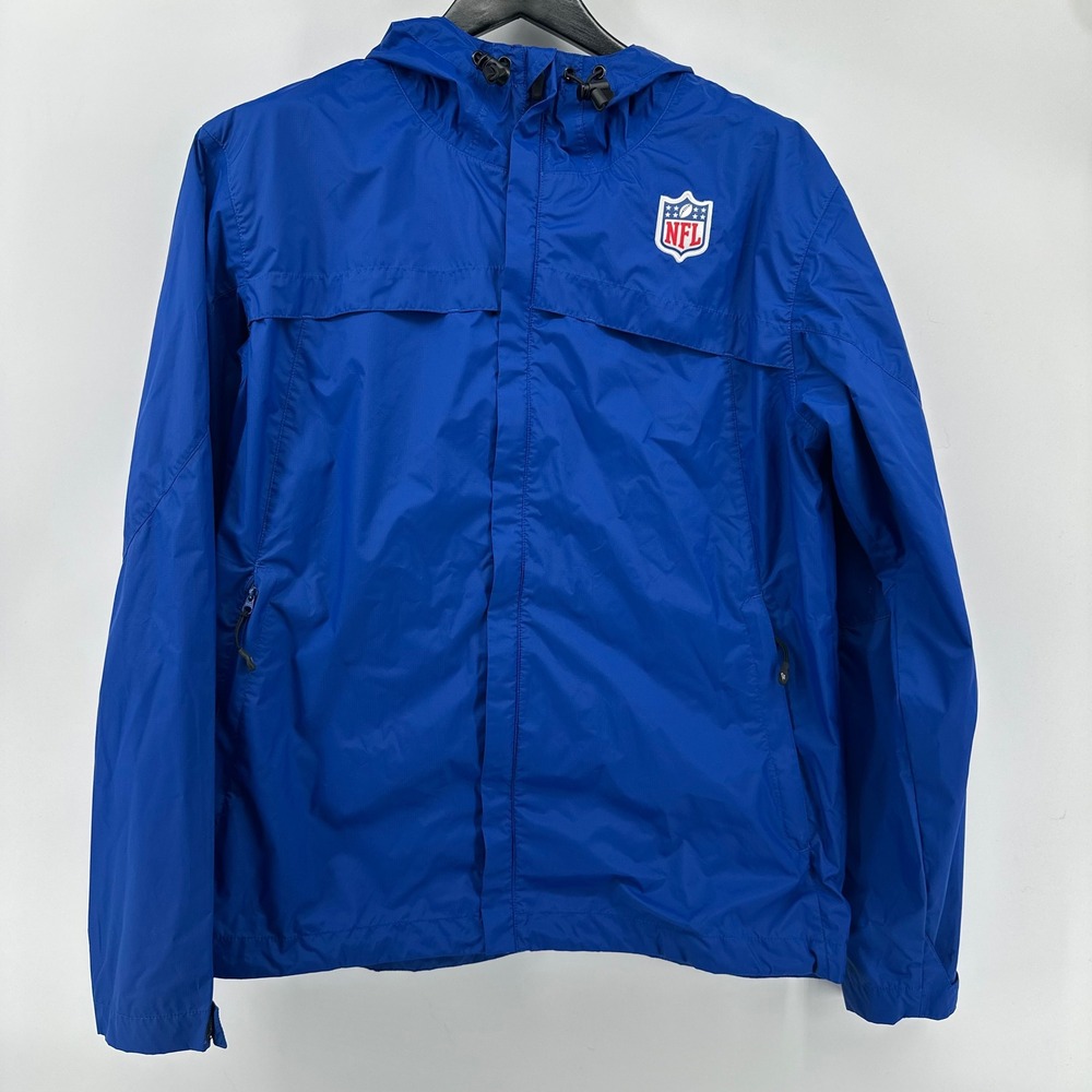 Nike NFL Storm-Fit Windbreaker Jacket Mens Medium Blue Hooded Onfield Apparel - Picture 3 of 16